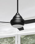 Smafan Konfor 52 inch ceiling fans design with black finish, elegant plywood fan blades and integrated 3000K LED warmlight. 