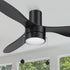 Carro Lorain 52 inch Ceiling Fan with pull chain ceiling fan simple design with a Black finish, very strong ABS blades, and an integrated 4000K LED cool light. 