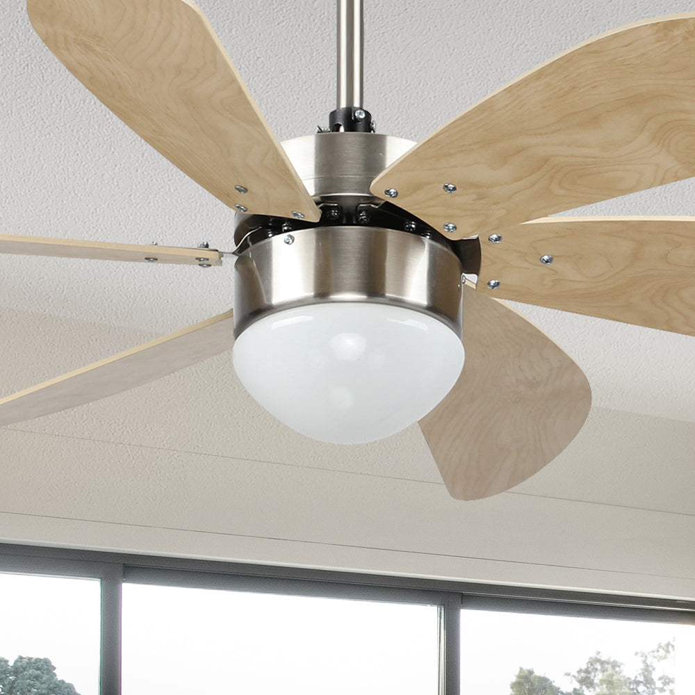 The Smafan Minimus 38'' smart ceiling fan keeps your space cool, bright, and stylish. It is a soft modern masterpiece perfect for your indoor living spaces. #color_Wheat