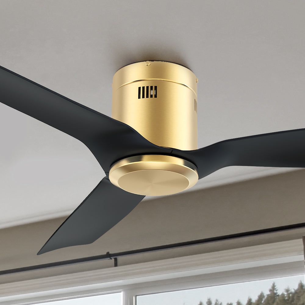 Carro Modena 52 inch ceiling fan simplicity designing with black and gold finish, use very strong ABS blades. #color_Gold