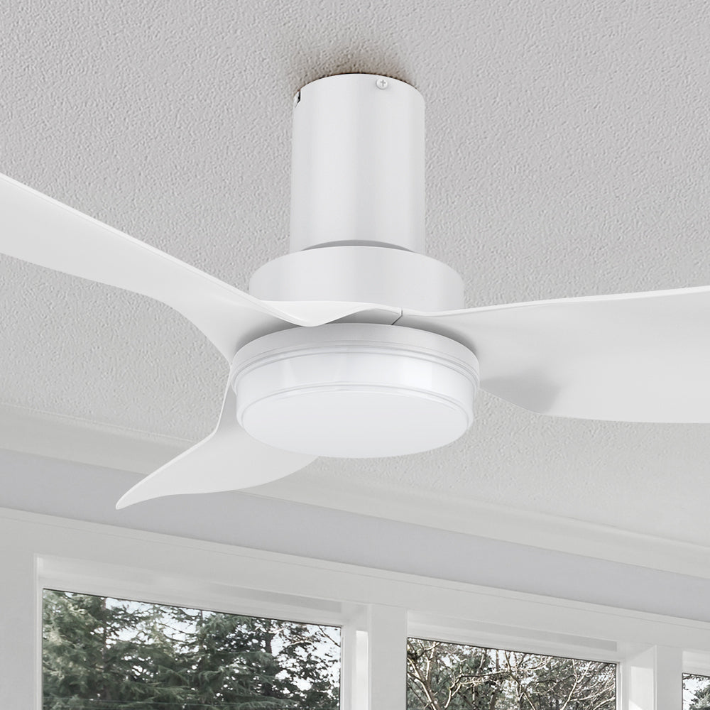 Carro Nefyn 45 inches flush mount ceiling fan! Designed with a compact exterior, a flush mount, an advanced DC motor, and luminous LED lighting. 