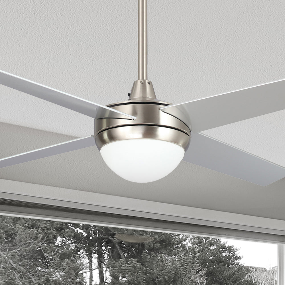 Carro Nova 52 inch smart indoor ceiling fan use elegant Plywood blades and compatible with LED Light. #color_Silver