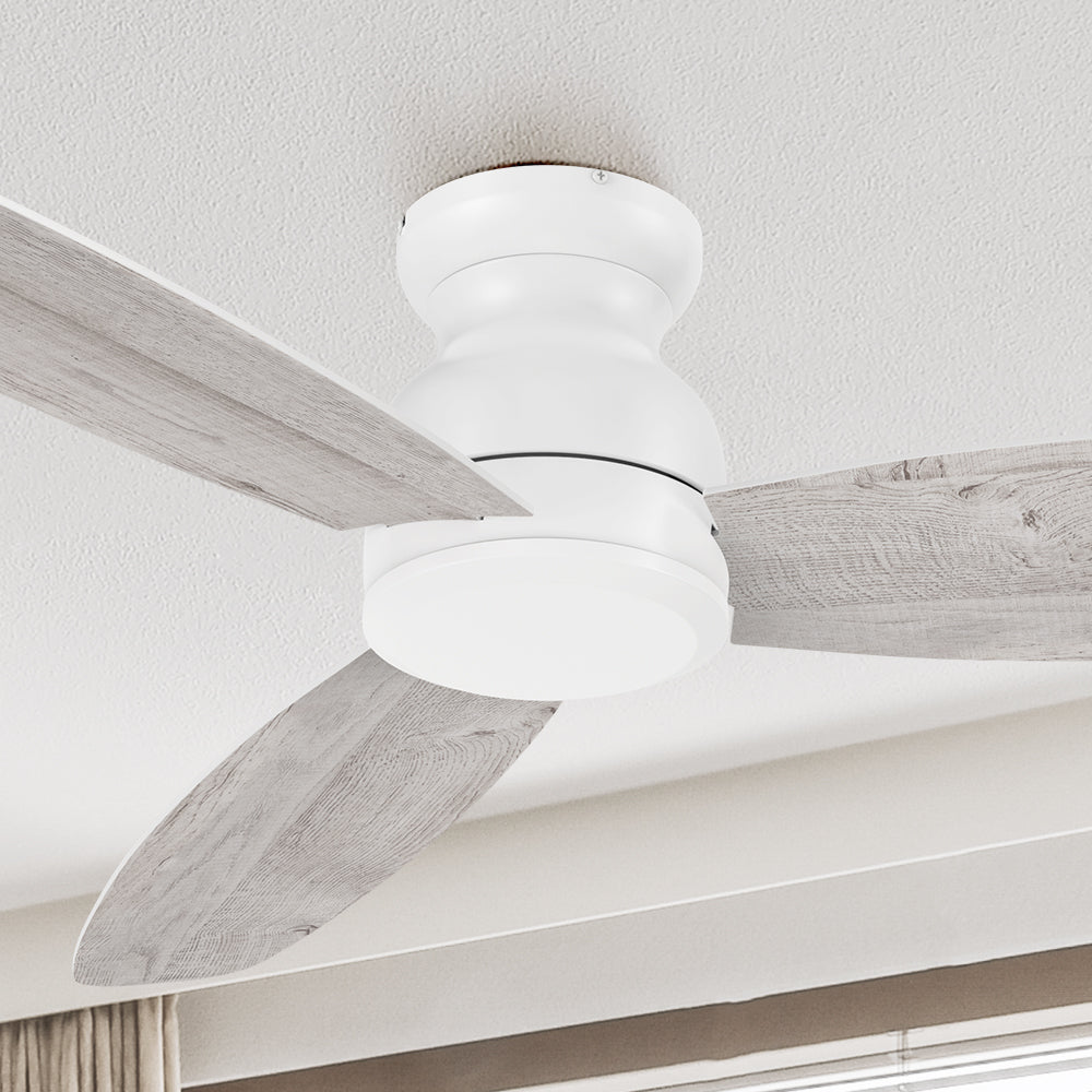 Smafan Osborn 44 inch indoor ceiling fan equipped with the latest motor and controling technology with a stylish exterior to suit the décor of your preference. #color_white-light-wood