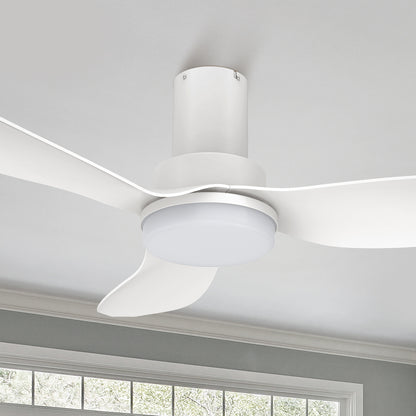 Smafan Prescott 36 inch smart ceiling fan features a crisp and white finish with elegant blades and modern accents to perfectly complement the décor of your preference. 