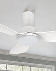 Smafan Prescott 36 inch smart ceiling fan features a crisp and white finish with elegant blades and modern accents to perfectly complement the décor of your preference.