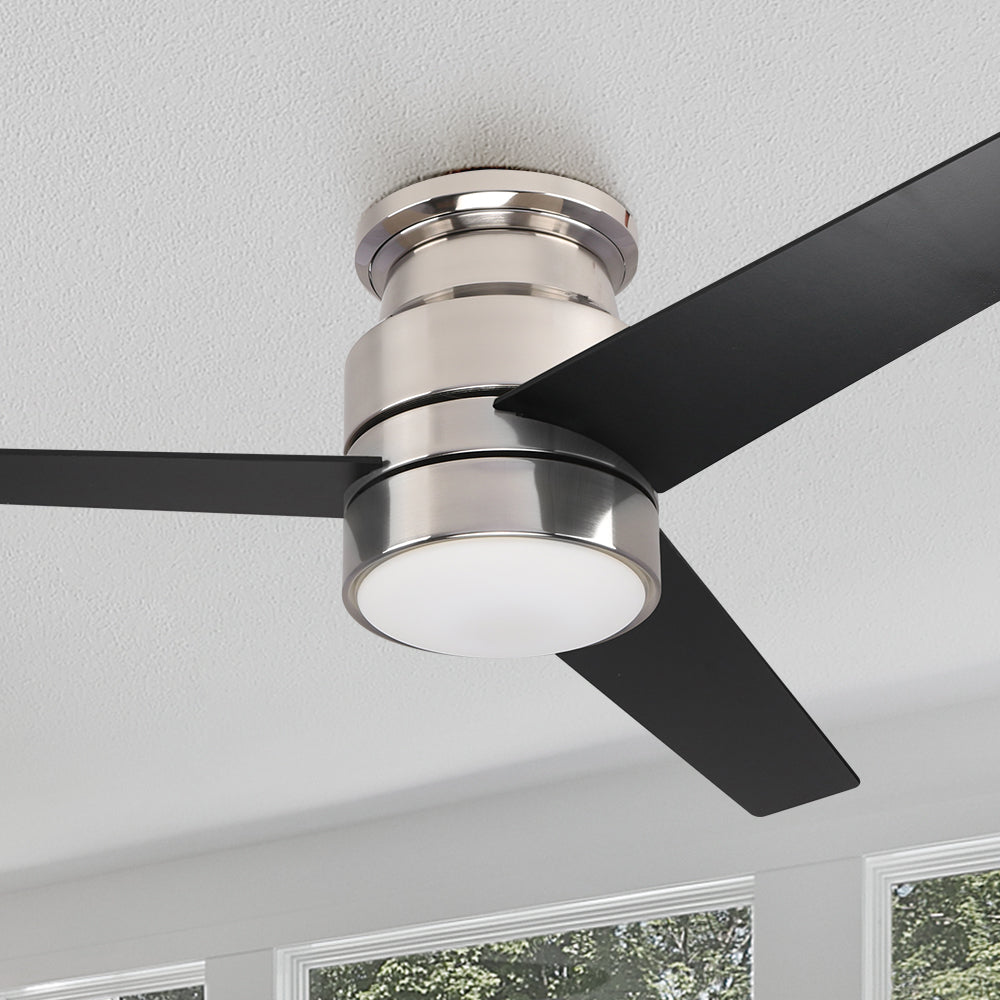 Smafan Ranger smart ceiling fan with energy-efficient LED light kit has 3000 lumens and lasts over 50000+ hours. #color_black