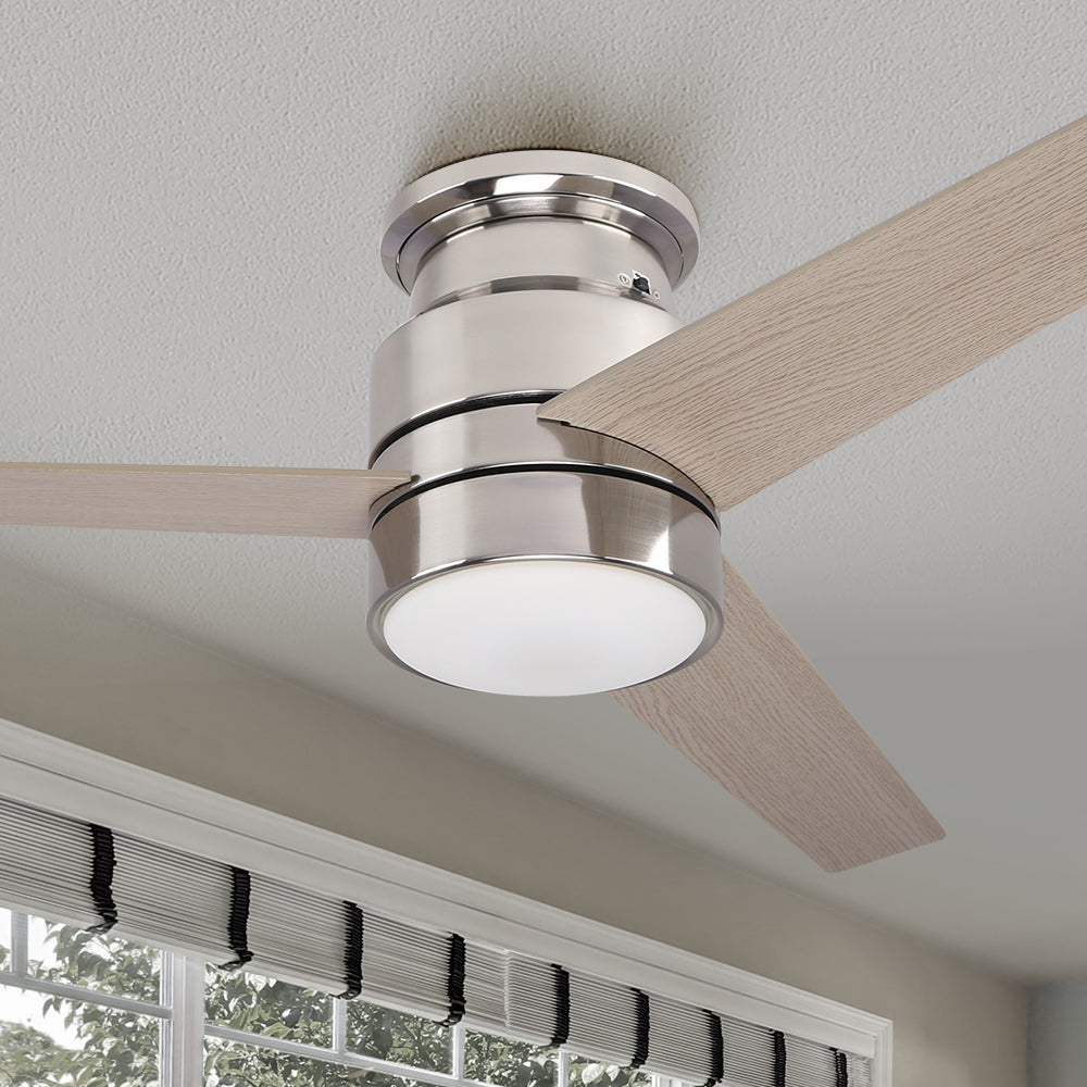 Smafan Ranger smart ceiling fan with energy-efficient LED light kit has 3000 lumens and lasts over 50000+ hours. #color_silver