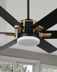 Carro Sennin 52 inch ceiling fans design with black finish, use elegant Plywood blades and has an integrated 6000K LED daylight. 