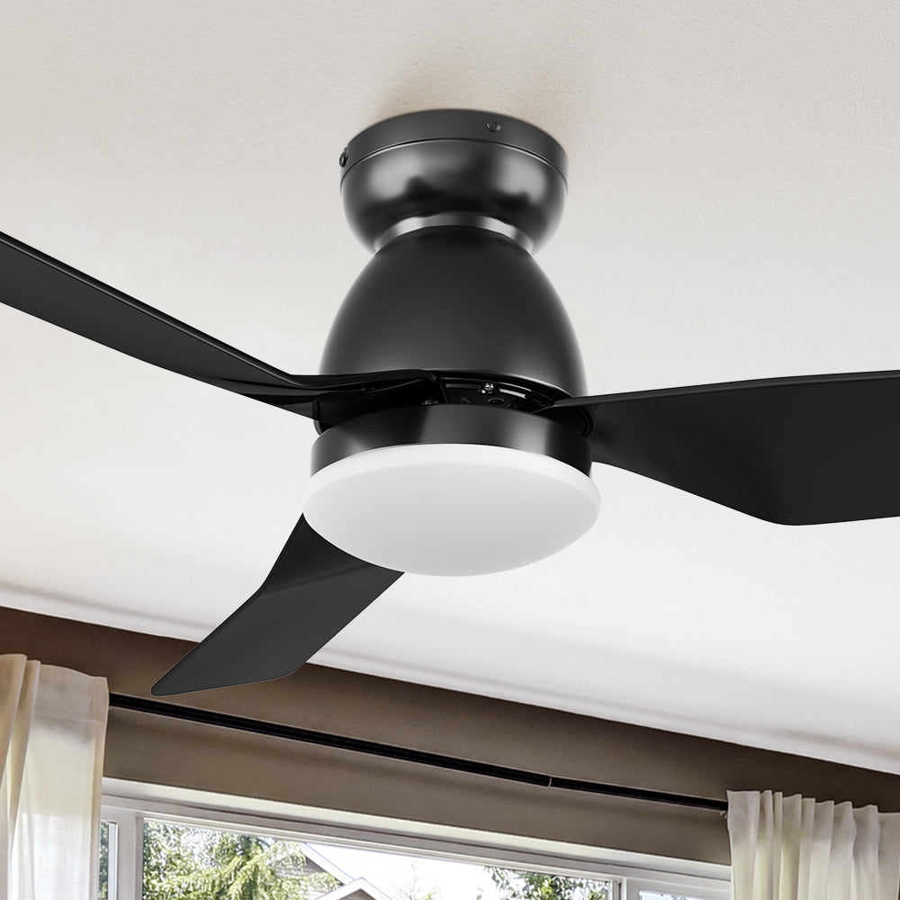 Carro Sonoma smart ceiling fan use the remote control, voice control or smartphone control to adjust your fan settings. #color_black