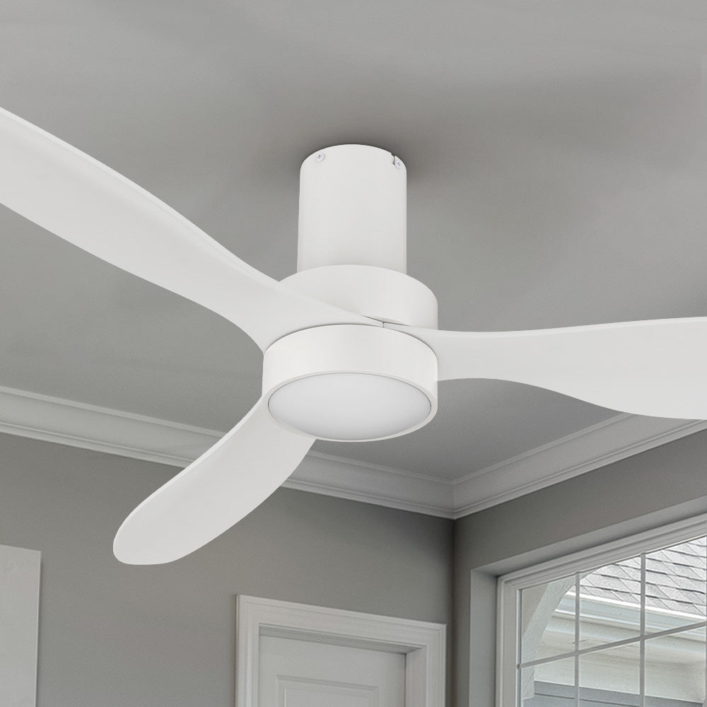 This Coleman 52" smart ceiling fan keeps your space cool, bright, and stylish. It is a soft modern masterpiece perfect for your indoor living spaces. This Wifi smart ceiling fan is a simplicity designing with white finish, use very strong ABS blades and has an integrated 5700K LED day light. The fan features Remote control, Wi-Fi apps, Siri Shortcut and Voice control technology (compatible with Amazon Alexa and Google Home Assistant ) to set fan preferences. 