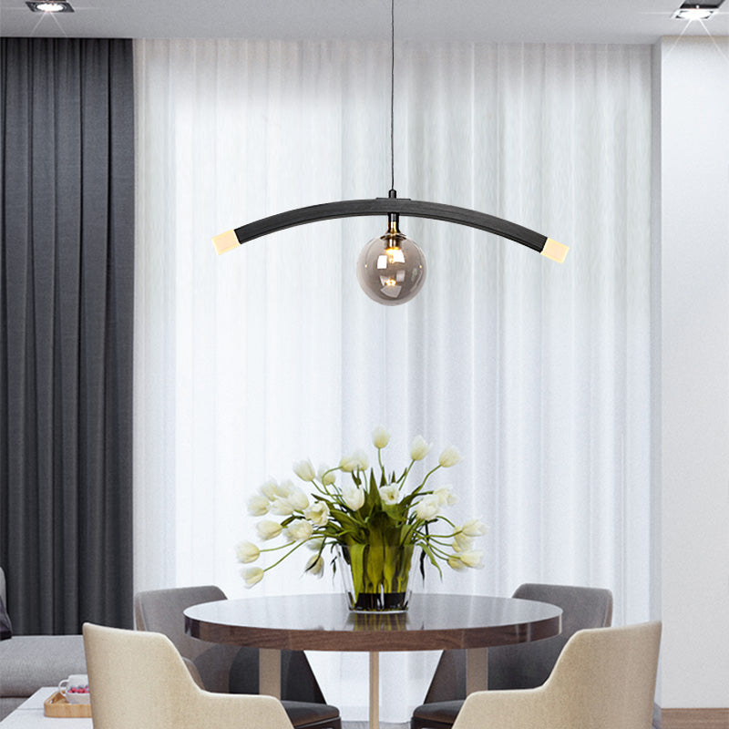 Smafan-Turin-Smoky-Gray-Glass-Shade-Creative-LED-Pendant-Light-Smoke-Gray-in-living-room
