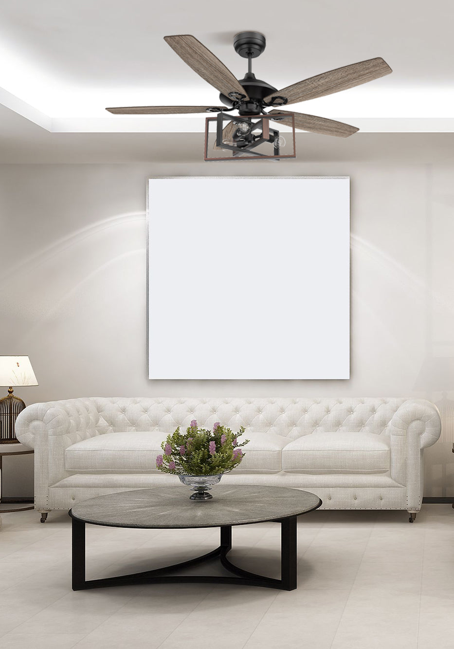 Smafan-Tustin-52''-Unique-Ceiling-Fan with-Remote-and-Ligh-Kit