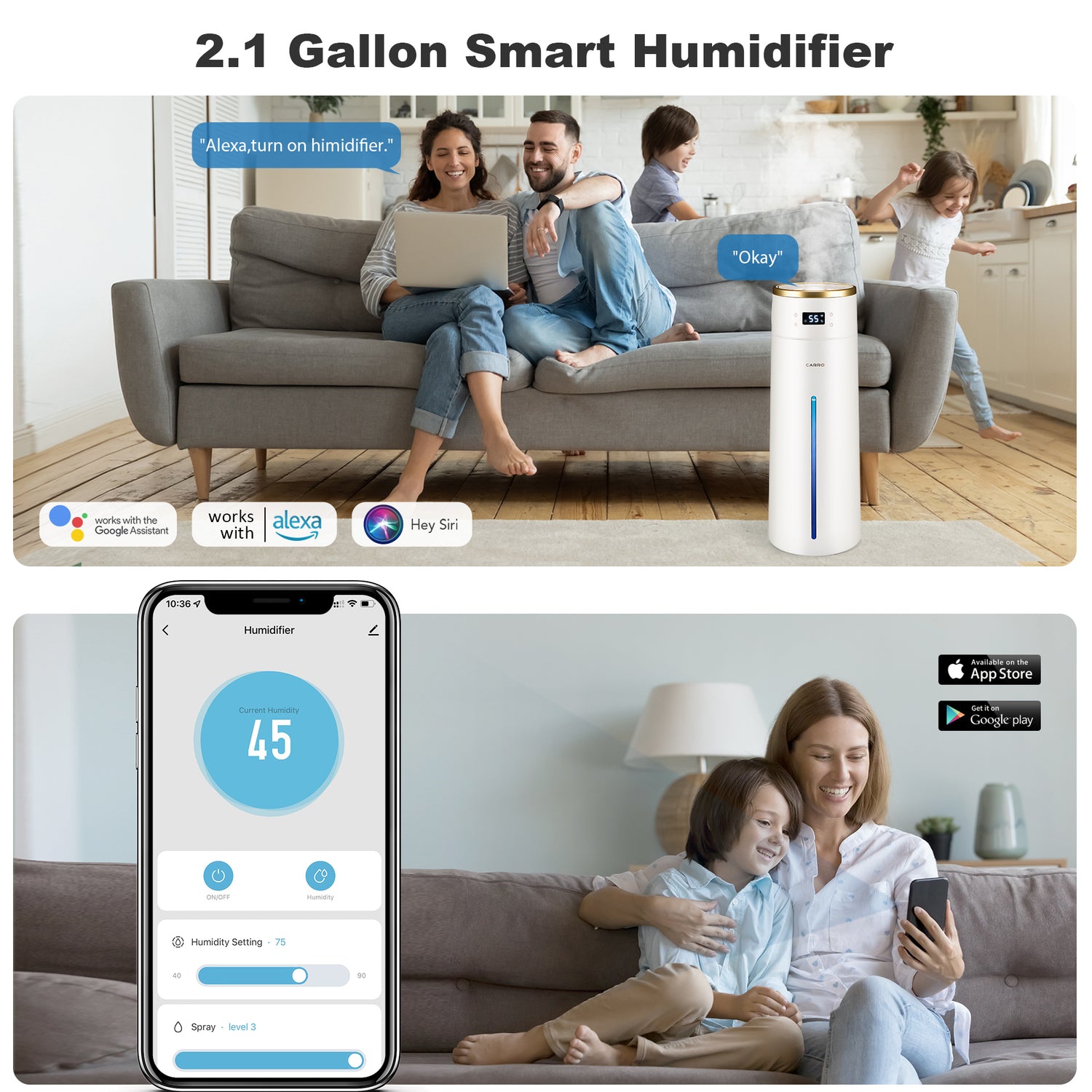 humidifier with smart control 