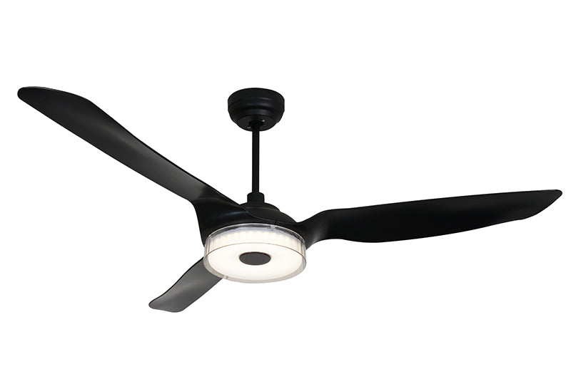 Three blades 56 inch ceiling fan with top dimmable bright light