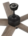 52in Black Ceiling Fan. Downrod mounted, whisper-quiet, and reversible airflow. 