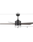 Trafford 52 inch Remote Ceiling Fan with LED Light