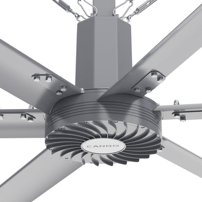Close-up view of industrial HVLS fan&