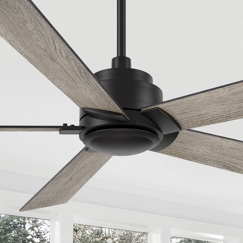 Carro Welland 60 inch remote control ceiling fans boasts a simple design with a Black finish and elegant Plywood blades, will keep your living space cool and stylish. #color_Black