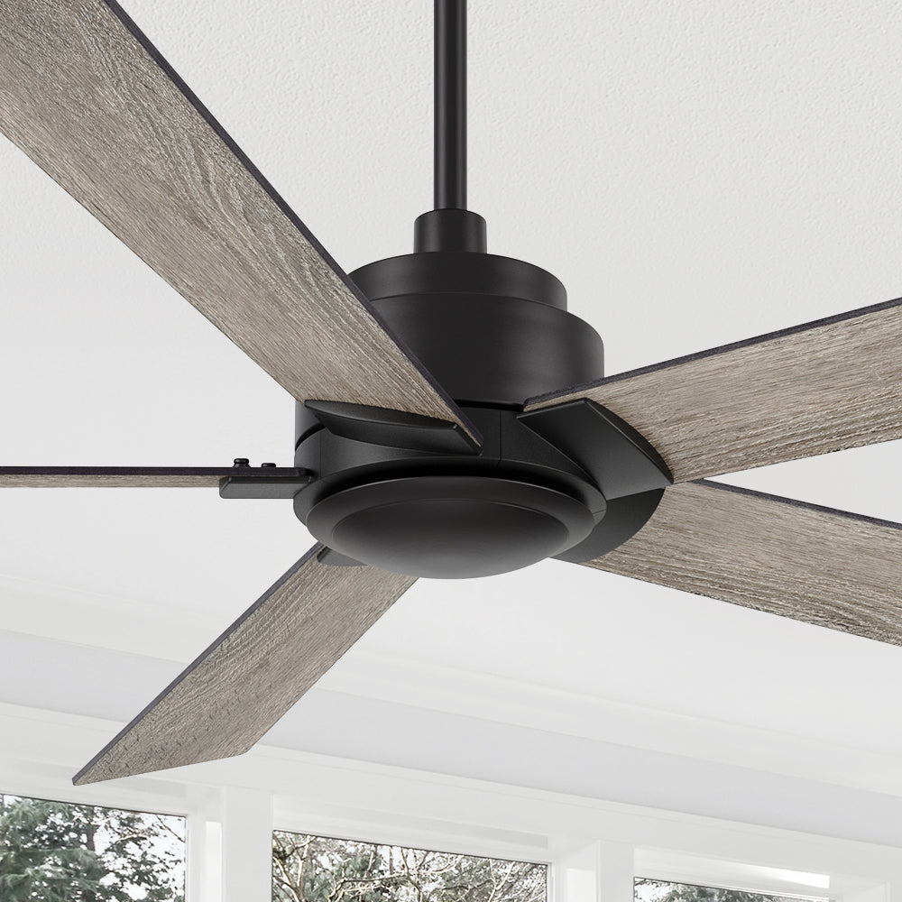 Carro Welland 60 inch remote control ceiling fans boasts a simple design with a Black finish and elegant Plywood blades, will keep your living space cool and stylish. 