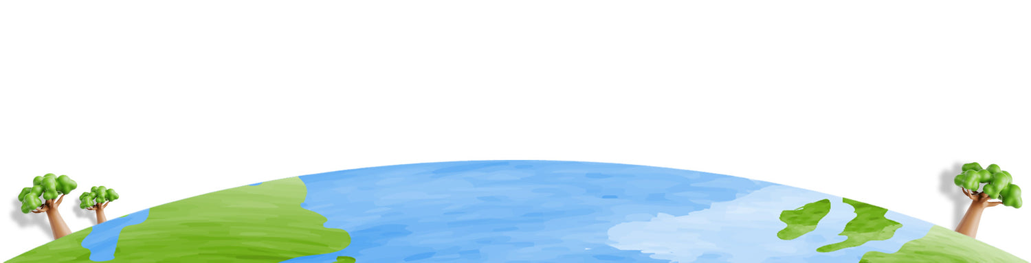 Bright and playful illustration of Earth with trees, used for highlighting a flash sale during Earth Day.