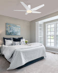 The Maclean 48" ceiling fan will keep your living space cool, bright, and stylish. This soft modern masterpiece is perfect for indoor living spaces.