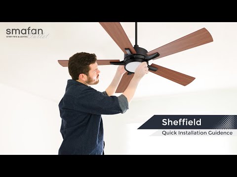 Sheffield 56 inch Ceiling Fan with LED Light and Remote Control