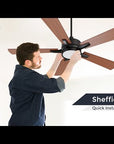 Sheffield 56 inch Remote Ceiling Fan with LED Light