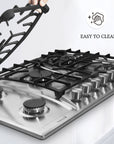 Noah 30 inch Gas Downdraft Cooktops with 5 Burners