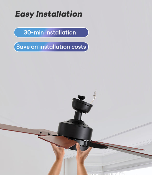 30 minutes easy installation of ceiling fan can help you save installation costs mobile image