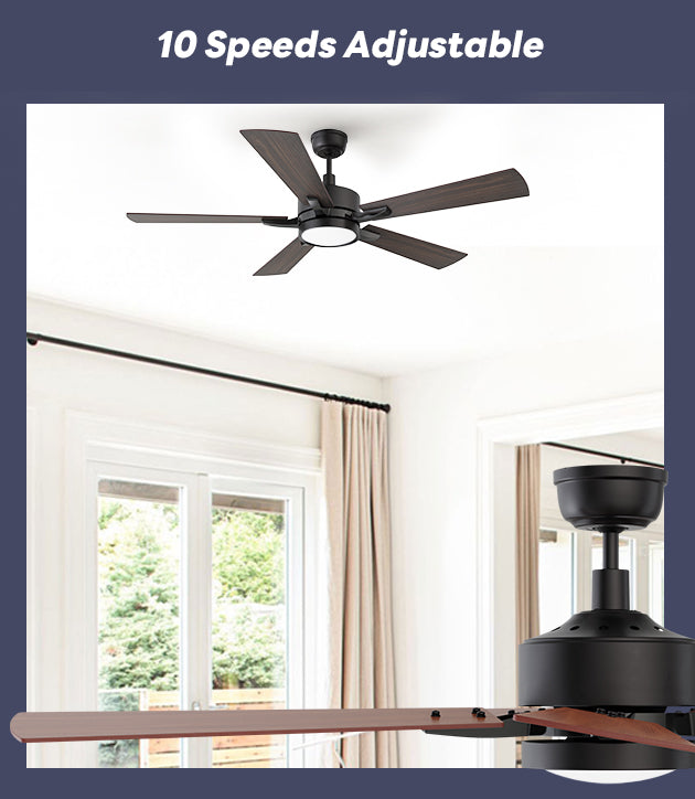 10 speeds adjustable remote ceiling fan mobile image