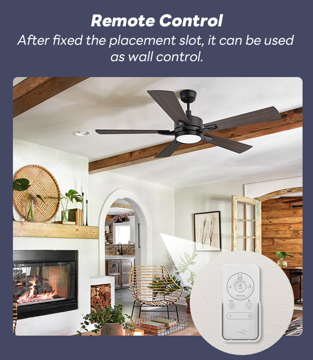 ceiling fan with remote control, also can be used as wall control mobile image