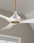 Smafan Carro Kilmory 52 inch ceiling fan with white and gold finish, strong ABS blades. Features Remote control to set fan preferences. 