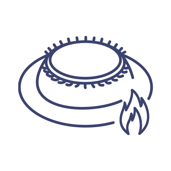 High heating power burner