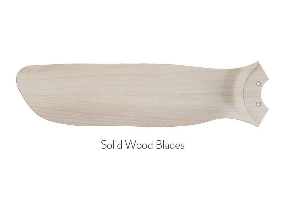 52-inch ceiling fan's solid wood blade detail