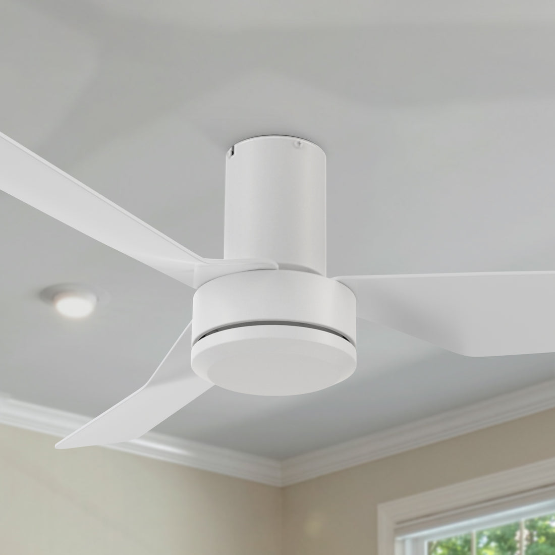 Enhance your indoor space with the 44in Ceiling Fan. Reversible DC motor, durable ABS blades, and modern design for personalized comfort.