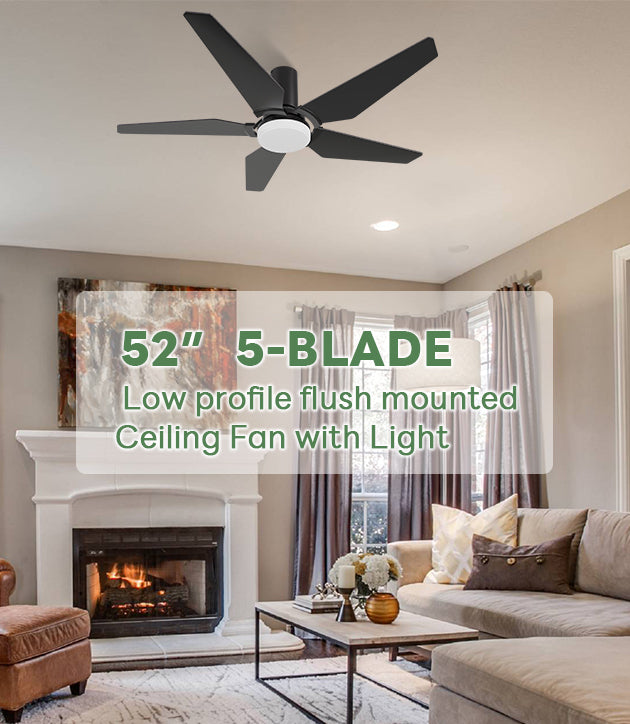 smafan Maclean 52" remote ceiling fan with light desktop mobile