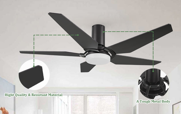 smafan Maclean 52" remote ceiling fan with light with 3 blades mobile