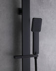 Amexty Exposed 2 Function Rainfall Shower Set with Handshower in Matte Black
