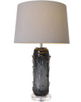 Carro Home Hyacinth Sculpted Translucent Glass Accent Table Lamp 27" - Smoke GrayChocolate Brown
