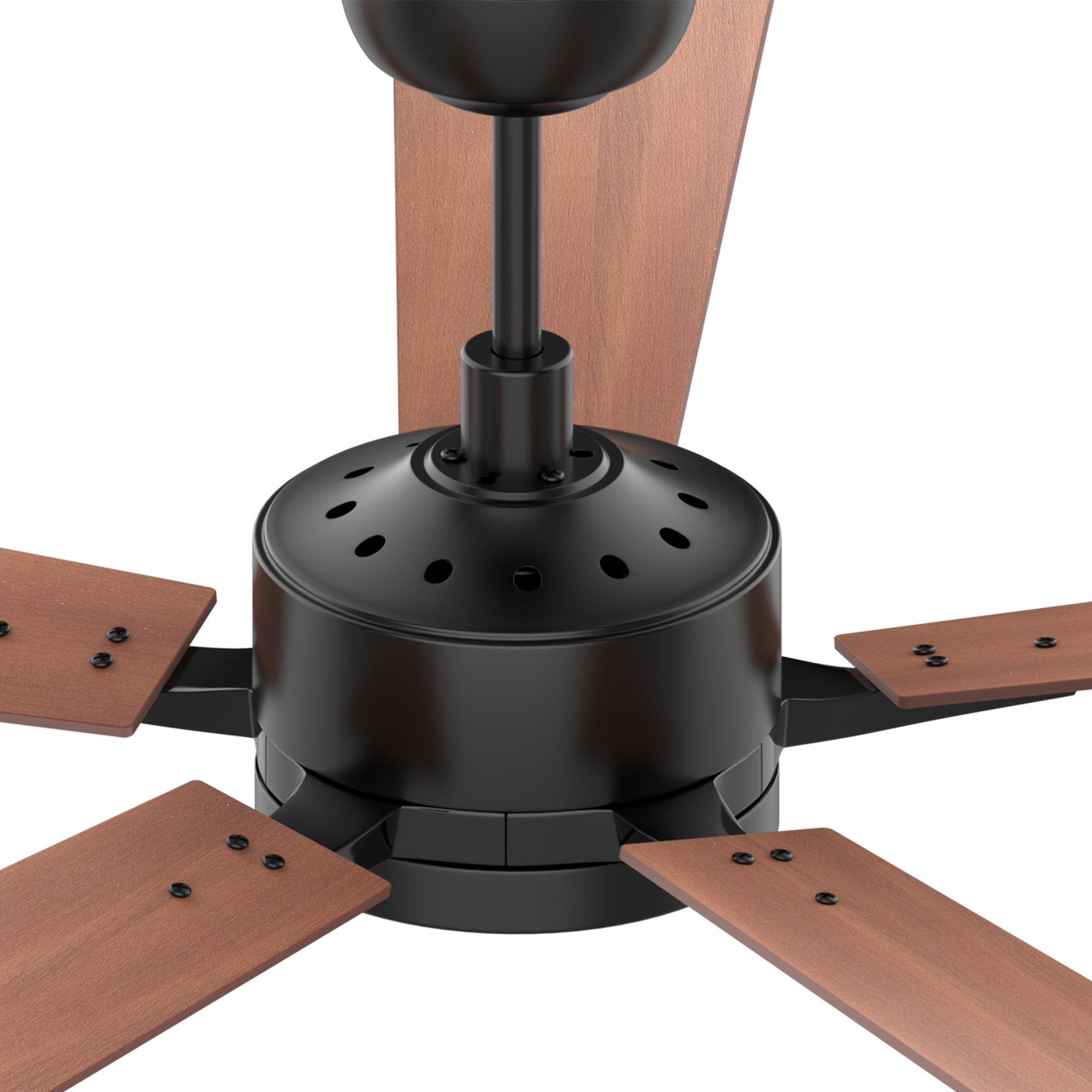 The Smafan Apex 52 inch smart ceiling fan keeps your space cool, bright, and stylish. It is a soft modern masterpiece perfect for your large indoor living spaces. This Wifi smart ceiling fan is a simplicity designing with Black finish, use elegant Plywood blades and has an integrated 4000K LED daylight. #color_dark-wood