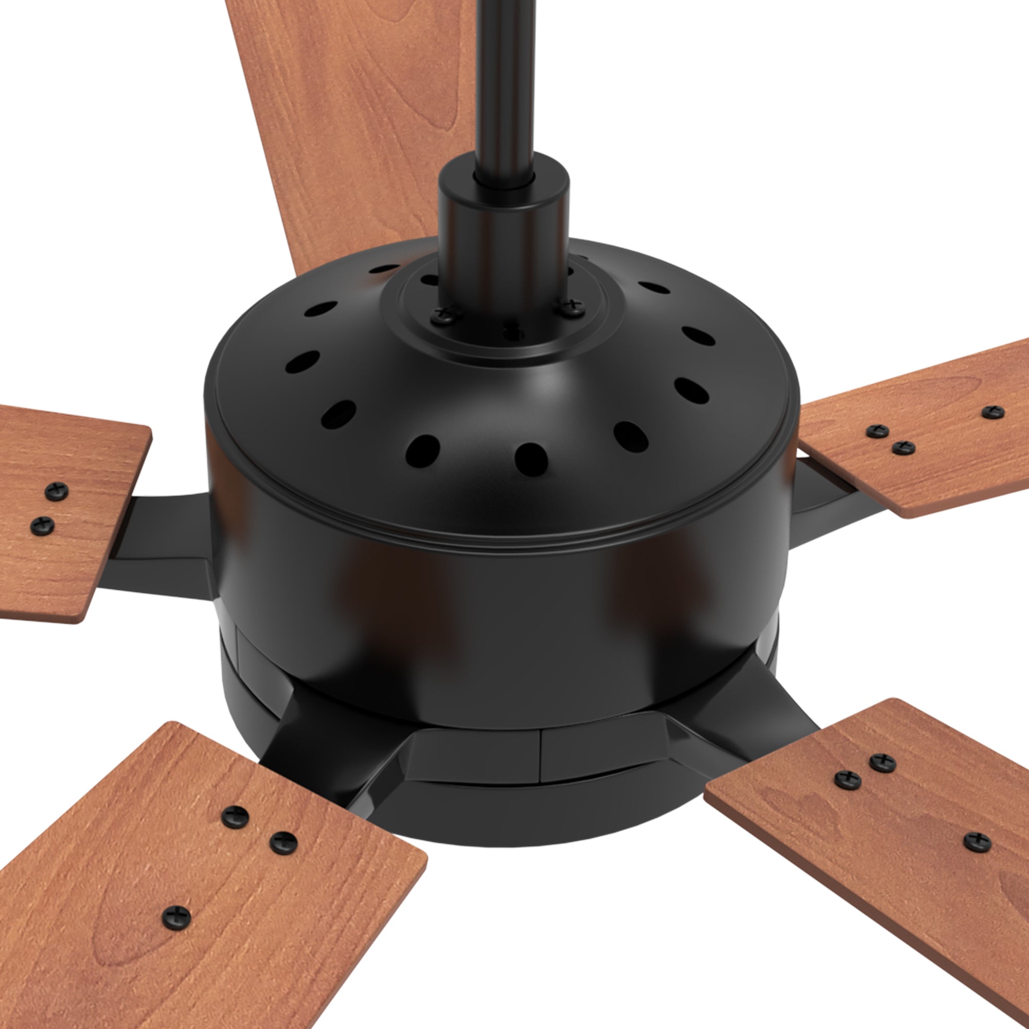 The Smafan Apex 56'' smart ceiling fan keeps your space cool, bright, and stylish. It is a soft modern masterpiece perfect for your large indoor living spaces. This Wifi smart ceiling fan is a simplicity designing with Black finish, use elegant Plywood blades and has an integrated 4000K LED daylight. #color_dark-wood