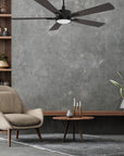 The Smafan Apex 56'' smart ceiling fan keeps your space cool, bright, and stylish. It is a soft modern masterpiece perfect for your large indoor living spaces. This Wifi smart ceiling fan is a simplicity designing with Black finish, use elegant Plywood blades and has an integrated 4000K LED daylight. 