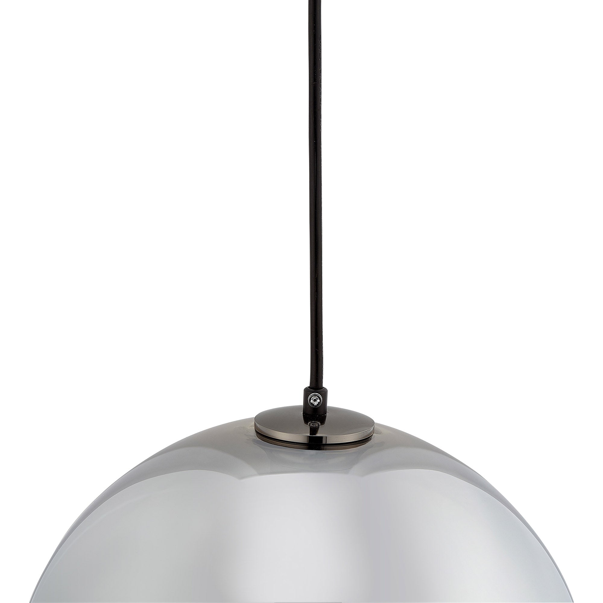 CARRO HOME Helos Big Sphere Glass Pendant Light – Chrome Gray