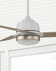 Carro 52 inch Addison indoor ceiling fan with sleek squared blades, a light cover and 6 inch downrod. 