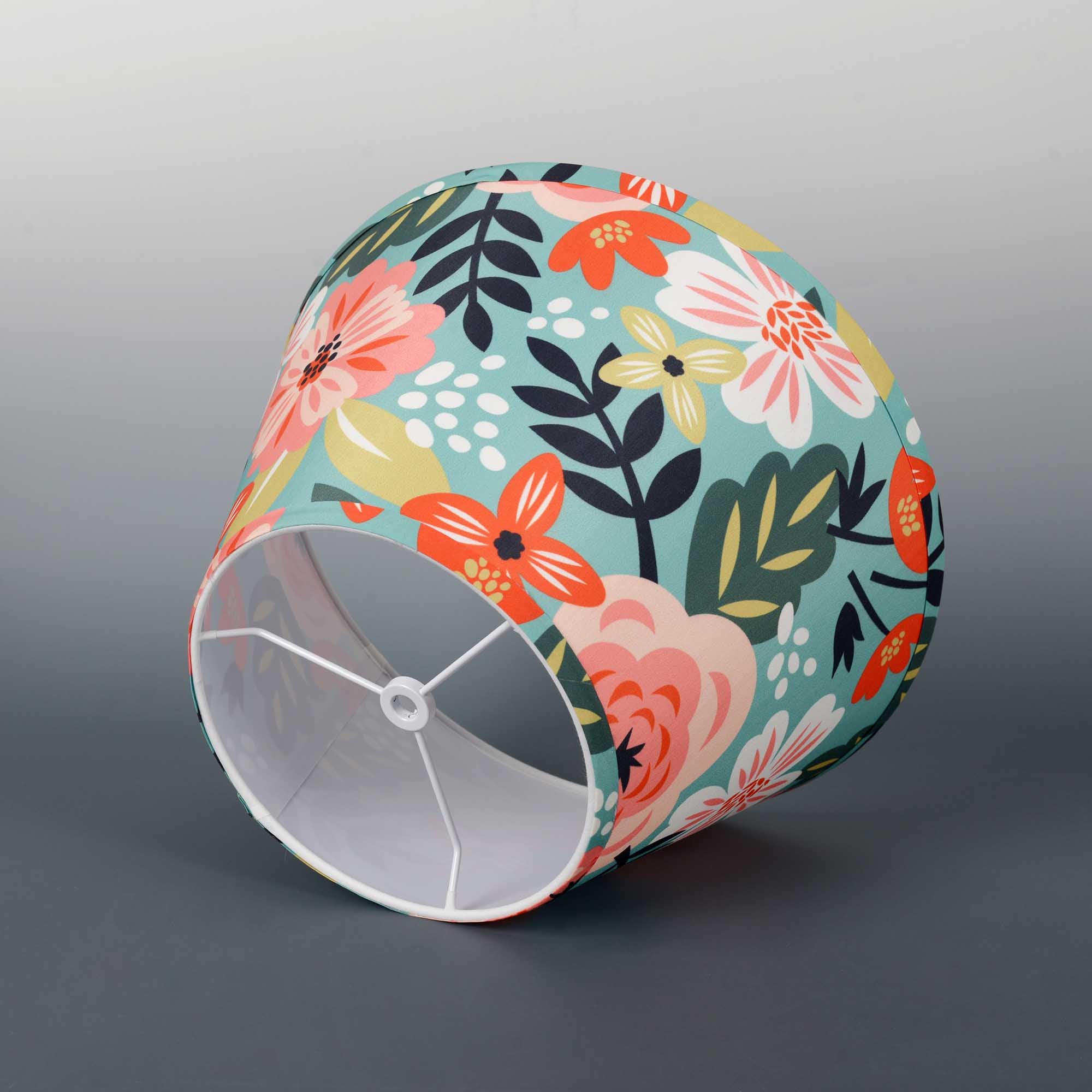 Carro Home Floral Collection Limited Edition Round Empire Shape Lamp Shade 7"x13"x7.8" – Tropical Flowers (Set of 2) 