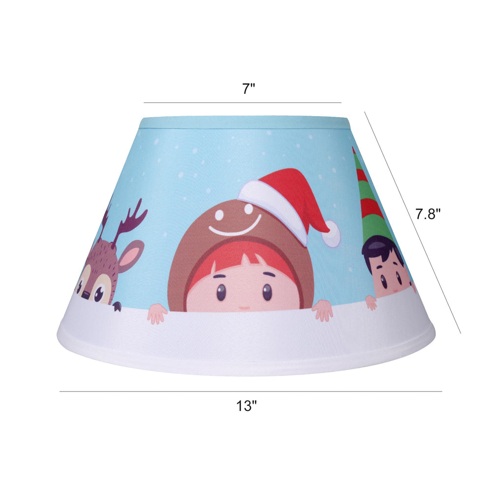 Carro Home Holiday Collection Limited Edition Round Empire Shape Lamp Shade 7"x13"x7.8"– Sleigh of Friends (Set of 2) 