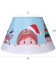 Carro Home Holiday Collection Limited Edition Round Empire Shape Lamp Shade 7"x13"x7.8"– Sleigh of Friends (Set of 2)