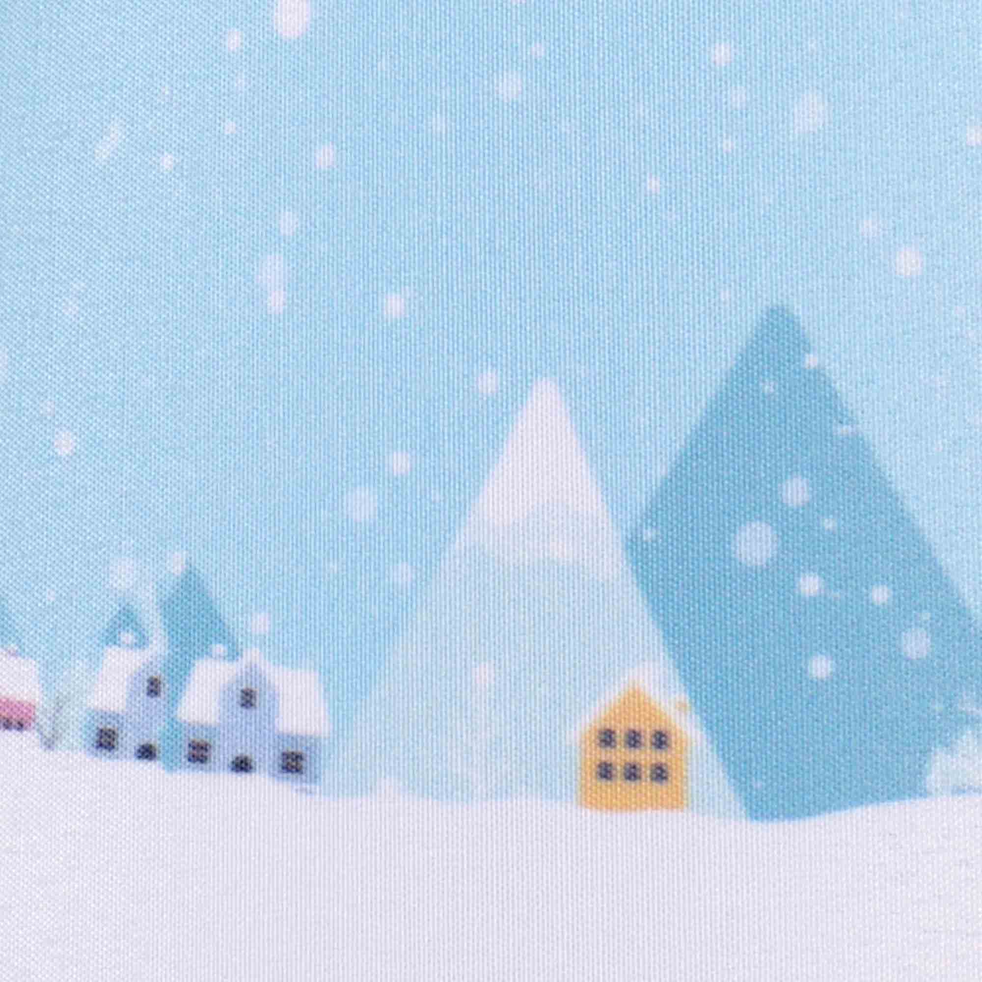 Carro Home Winter Collection Limited Edition Round Empire Shape Lamp Shade 6"x10"x7.5" – Snowy Village (Set of 2) 