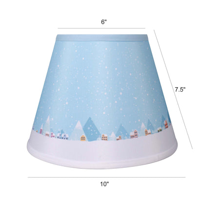 Carro Home Winter Collection Limited Edition Round Empire Shape Lamp Shade 6&quot;x10&quot;x7.5&quot; – Snowy Village (Set of 2) 