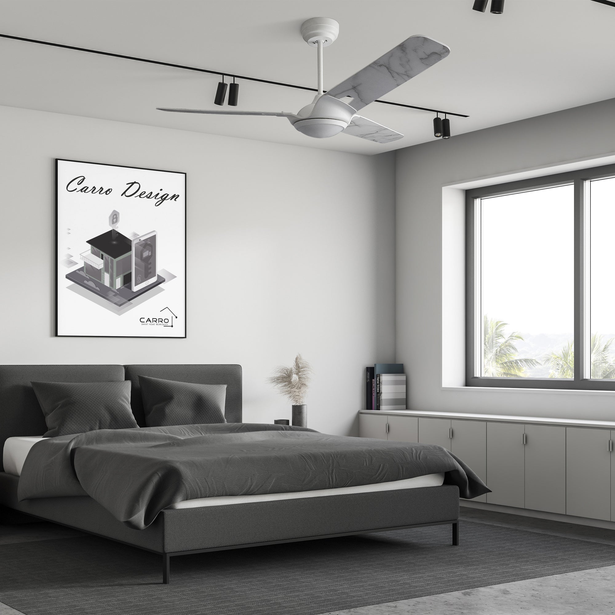 The Smafan Innovator 52&#39;&#39;smart ceiling fan is a perfect balance of performance and modern design. With a dimmable LED kit with 3 light settings: Cool, Neutral and Warm, 10-speed whisper-quiet DC motor, Alexa, Google Assistant, and Siri enabled, Innovator will fit perfectly any indoor or outdoor space.